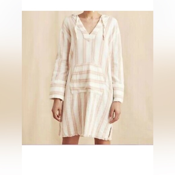 Brand New Faherty Cotton Baja Surf Dress Long Sleeve Hoodie - Picture 3 of 9